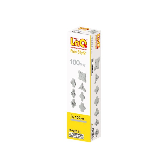日本LaQ】任意變補充包-灰(100pcs)日本製造立體3D拼接積木.益智玩具